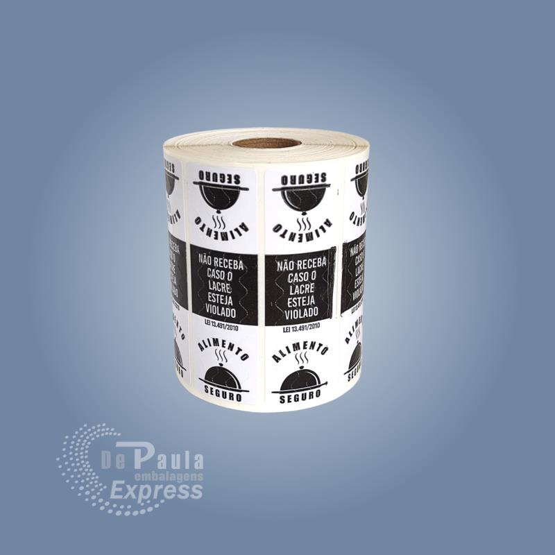 LACRE SEGURANCA (PRETO) 95X30MM C/1.000