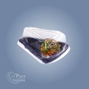 BANDEJA PET PF-630S (TEMAKI) PRETA CX C/100